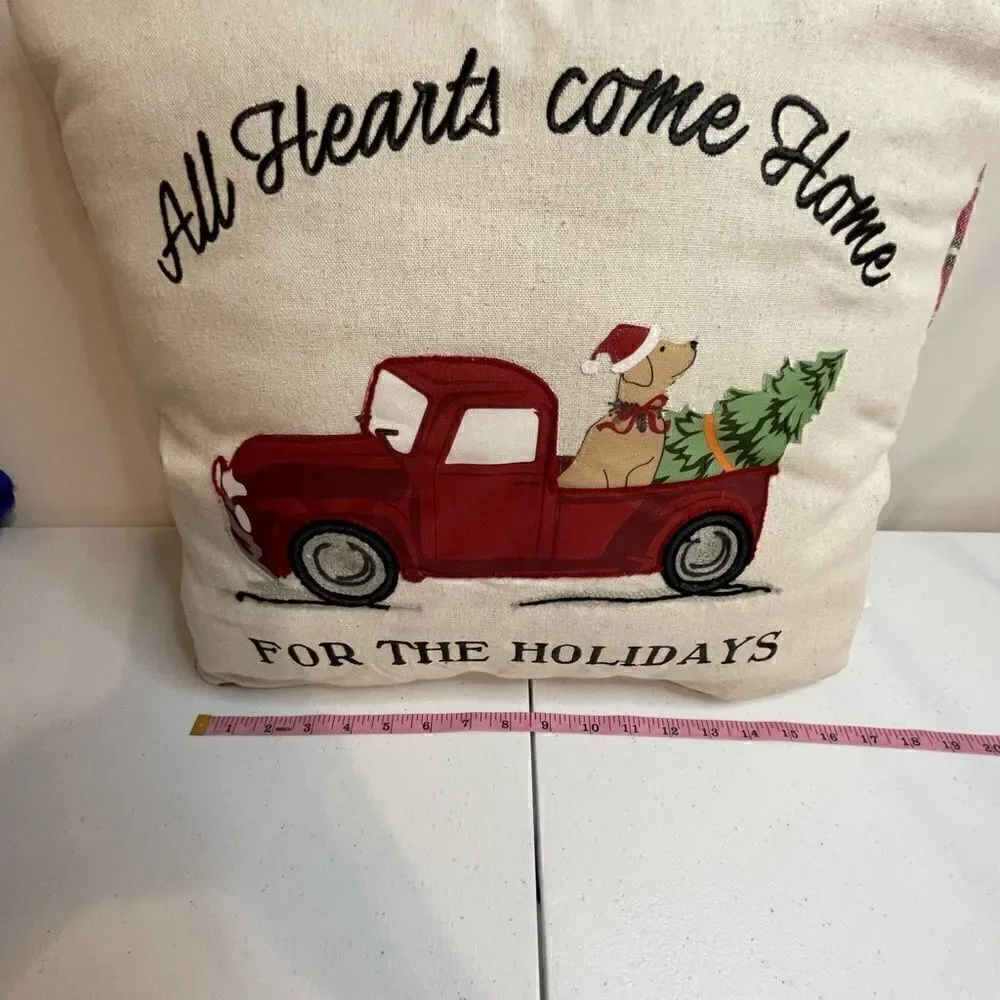 All Hearts come Home For The Holidays pillow